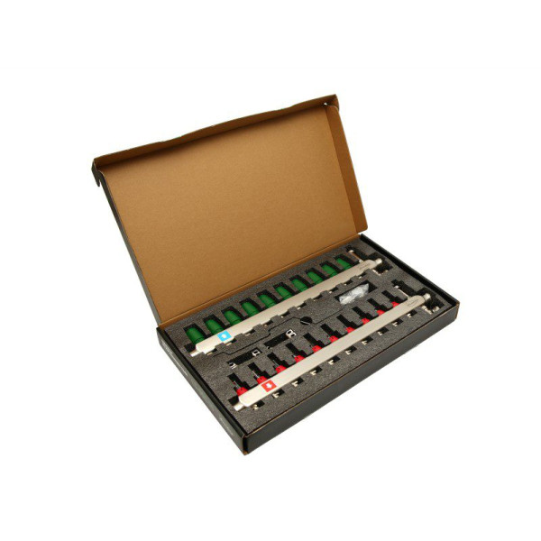 Коллекторная группа 10 отводов 1"х3/4" Arrowhead с расходомерами, дренажом и воздухоотводчиком нерж.сталь (CS-550-10)