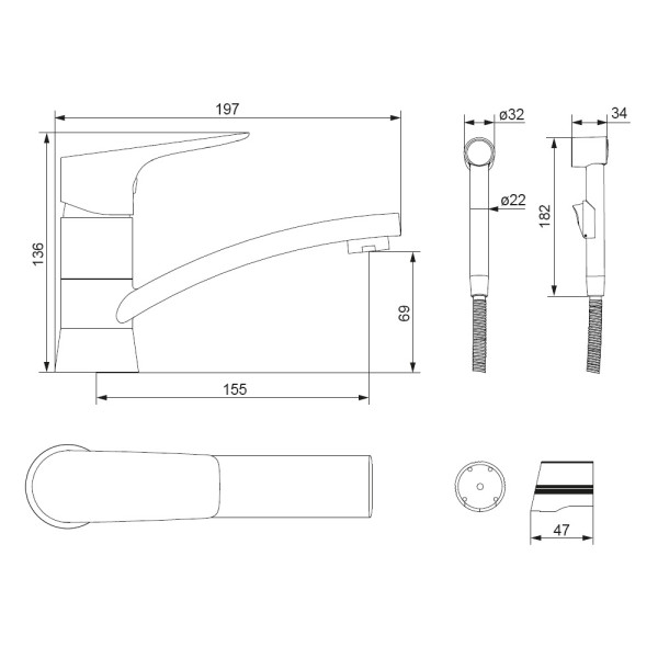 Смеситель для раковины Damixa Jupiter хром (770230001) Смеситель для раковины Damixa Jupiter хром (770230001)