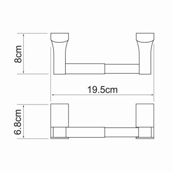 Держатель туалетной бумаги WasserKraft Exter бронзовый (K-5222)