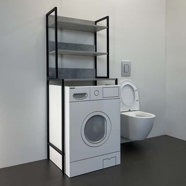 Стеллаж для стиральной машины Comforty Верона 650x1600x465 дуб белый матовый (00-00001384) Стеллаж для стиральной машины Comforty Верона 650x1600x465 дуб белый матовый (00-00001384)