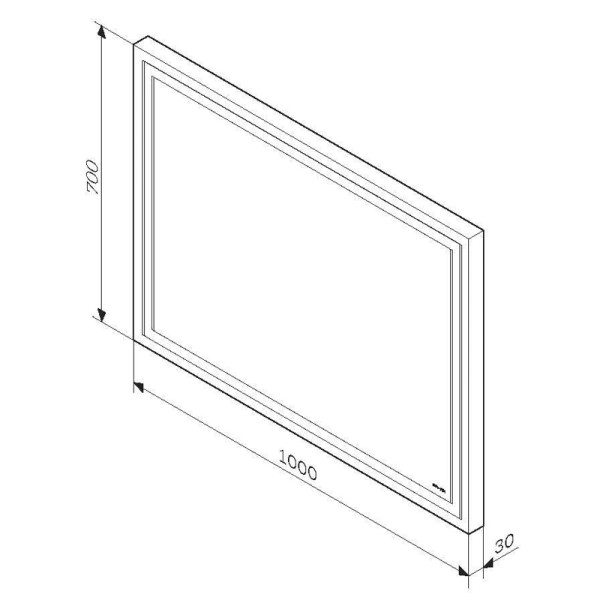 Зеркало с подсветкой AM.PM Gem 100 (M91AMOX1001WG)