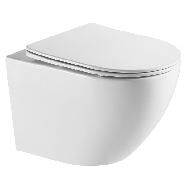 Унитаз подвесной Grado безободковый с сидением микролифт 490x370x360 (AZ-0046-UQ3)