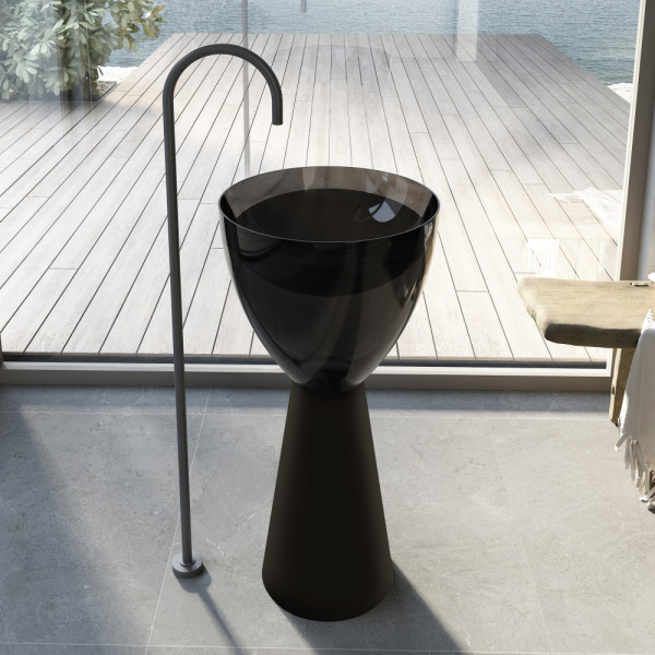 Раковина напольная Abber Kristall 450x450 черный/черный матовый (AT2703Onyx-Black) Раковина напольная Abber Kristall 450x450 черный/черный матовый (AT2703Onyx-Black)