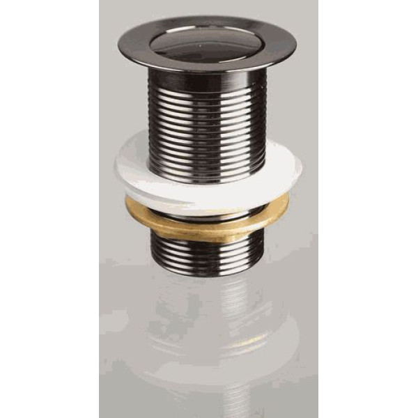 Донный клапан для раковины TeRma 1 1/4" (32 мм.) Click-Clack (с маленькой кнопкой, black pearl) (10107)