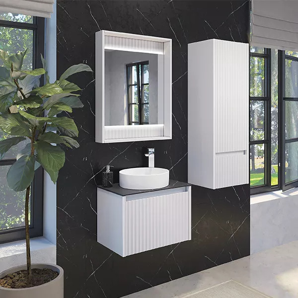 Тумба подвесная Comforty Марсель 600x400x530 белый матовый/калакатта Блэк (00-00012272) Тумба подвесная Comforty Марсель 600x400x530 белый матовый/калакатта Блэк (00-00012272)