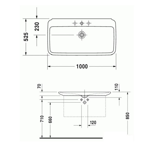 Раковина встраиваемая Duravit 2nd Floor 50 (0491800000)