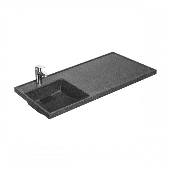 Раковина над стиральной машиной Aquaton Лондри 105x50x15 L черный (1.A728.3.3KL.H21.L)