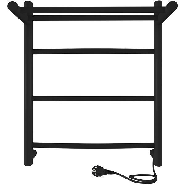 Полотенцесушитель электрический INDIGO ARC с полкой 425*500 черный муар, с полочкой (LCAE50-40BRPR)