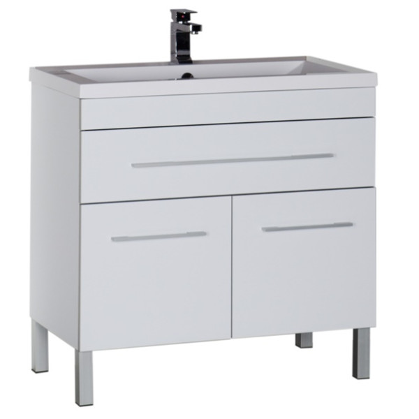 Тумба под раковину Aquanet Верона 90 480х902х872 1 ящик 2 дверцы, белая (182708) Тумба под раковину Aquanet Верона 90 480х902х872 1 ящик 2 дверцы, белая (182708)