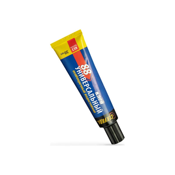 Клей универсальный особопрочный Секунда 88 30 мл. (шоу-бокс) (403-210) Клей универсальный особопрочный Секунда 88 30 мл. (шоу-бокс) (403-210)