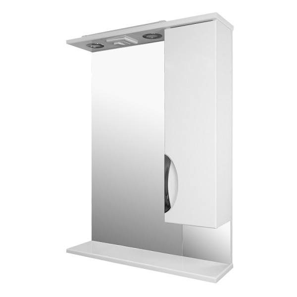 Шкаф зеркальный Loranto Стиль 60 60х82,5х17 правосторонний белый (CS0024457) Шкаф зеркальный Loranto Стиль 60 60х82,5х17 правосторонний белый (CS0024457)