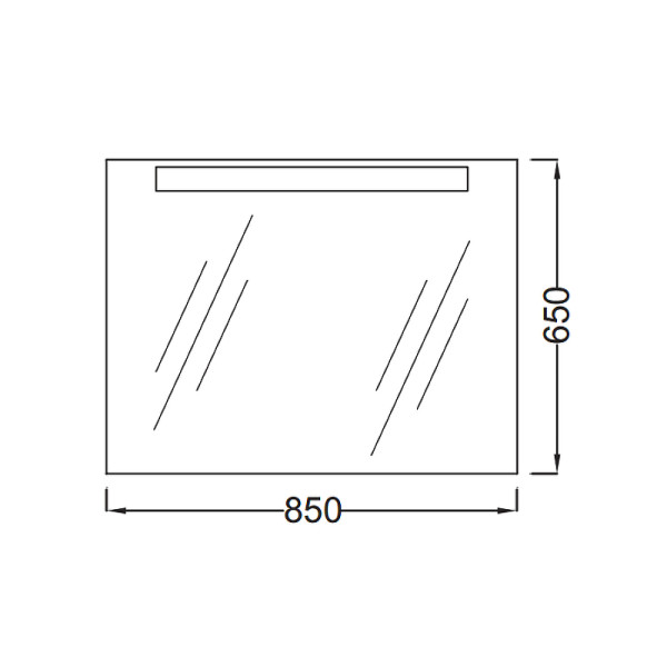 Зеркало Jacob Delafon 85 см с флуоресцентной подсветкой и инфракрасным сенсорным выключателем (EB1109-NF)