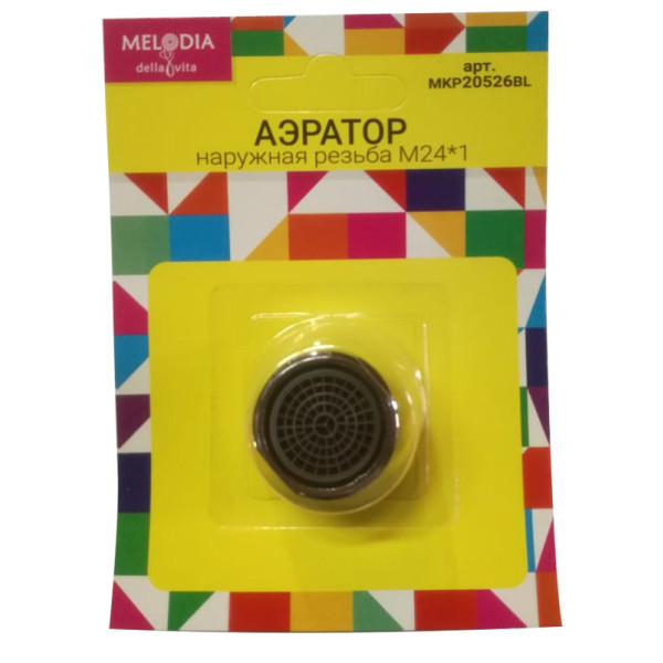 Аэратор Melodia М24x1 пластиковый нар.рез. (MKP20526BL)