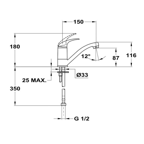 Смеситель для раковины Mofem Junior 110 Jun (150-0050-10/150-0050-50)