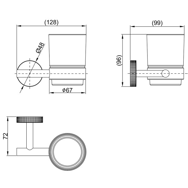 Стакан Lemark Beluga хром (LMA-8035S-BN)