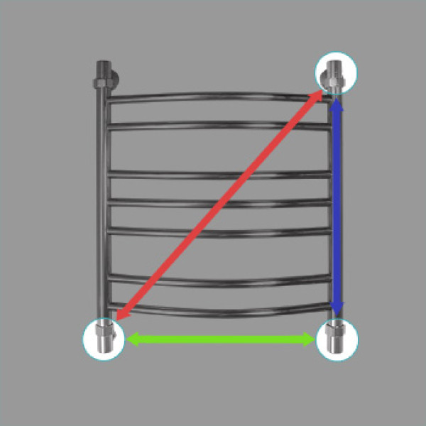 Полотенцесушитель водяной Energy Prestige 600x300 Полотенцесушитель водяной Energy Prestige 600x300