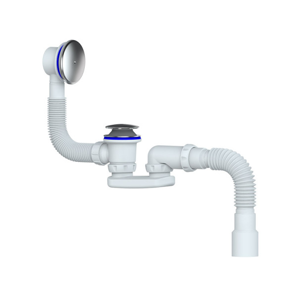 Обвязка для ванны и глубокого поддона Quick Clac хром с гибким отводом Unicorn (S122E) Обвязка для ванны и глубокого поддона Quick Clac хром с гибким отводом Unicorn (S122E)