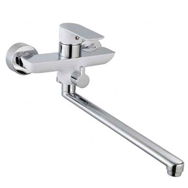 Смеситель для ванны и душа Aquanet Arctic белый, хром (AF520-21СW)