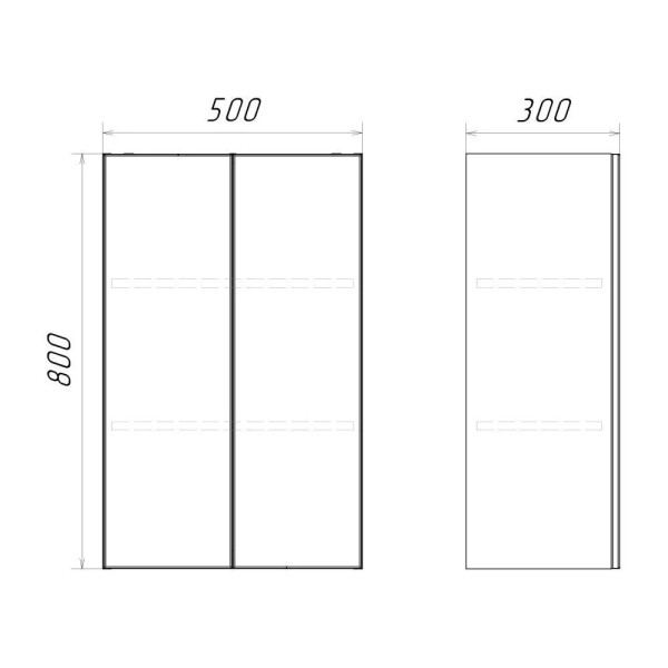 Шкаф подвесной Comforty 500x300x800 белый глянцевый (00-00017833)