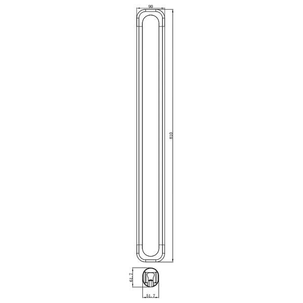 Душевая штанга Lemark 810 мм с магнитным кронштейном (LM8074CG)