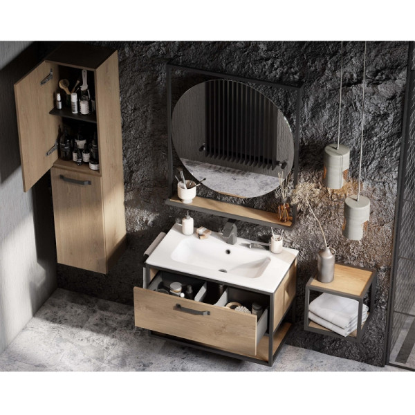 Полка навесная Aquaton Лофт Фабрик Дуб Кантри (1A242703LTDY0)