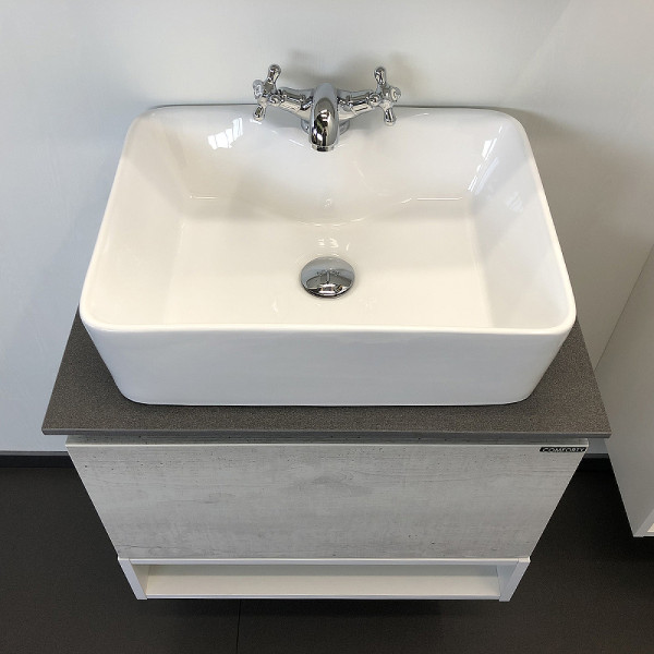 Тумба подвесная с раковиной Comforty Прага 600x400x600 дуб белый/графит (00-00014536) Тумба подвесная с раковиной Comforty Прага 600x400x600 дуб белый/графит (00-00014536)