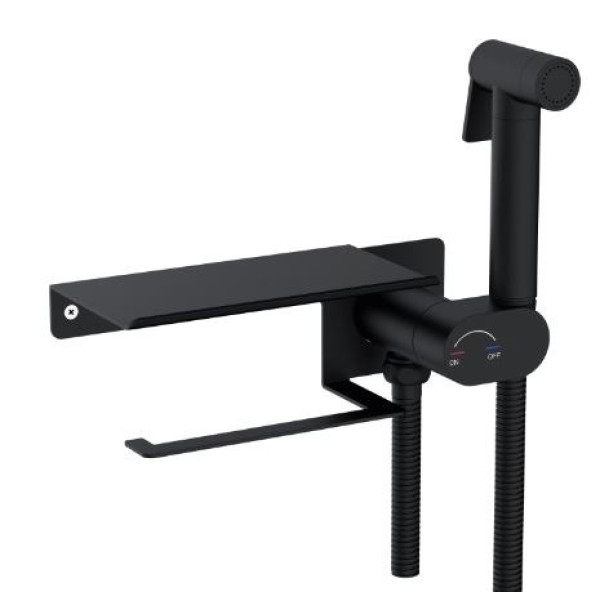 Смеситель с гигиеническим душем RGW SP-221-B черный (581408221-04)