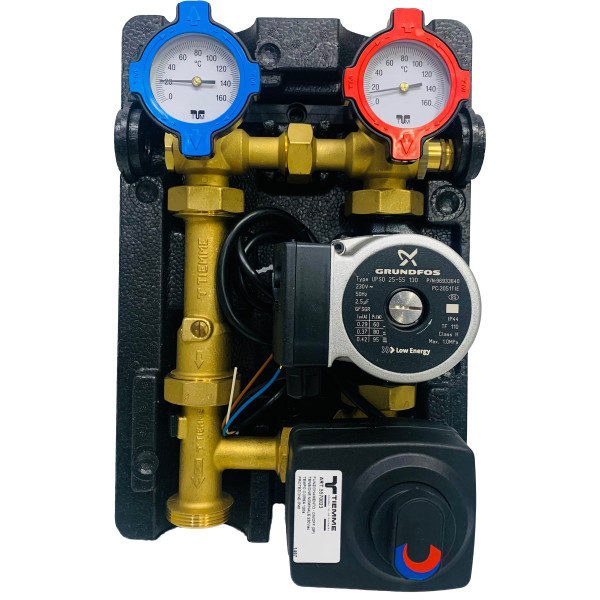 Насосная группа Tiemme 5535G3P (Grundfos UPS 25-65/130, сервопривод) (3160024) Насосная группа Tiemme 5535G3P (Grundfos UPS 25-65/130, сервопривод) (3160024)