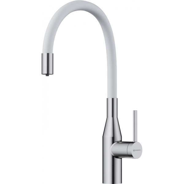 Смеситель для кухни Omoikiri Yatomi-2-Plus BN-WH с гибким изливом белый (4994345)