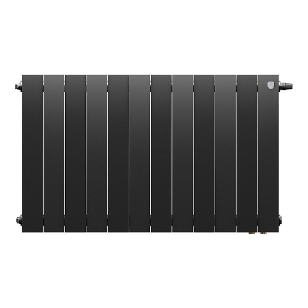 Радиатор биметаллический Royal Thermo PianoForte 500 Чёрный VR80 (12 секций) (RTPBVR803050012)