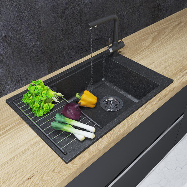 Мойка для кухни врезная Aquaton Делия 78 516x787x218 графит (1.A715.1.32D.E21.0)