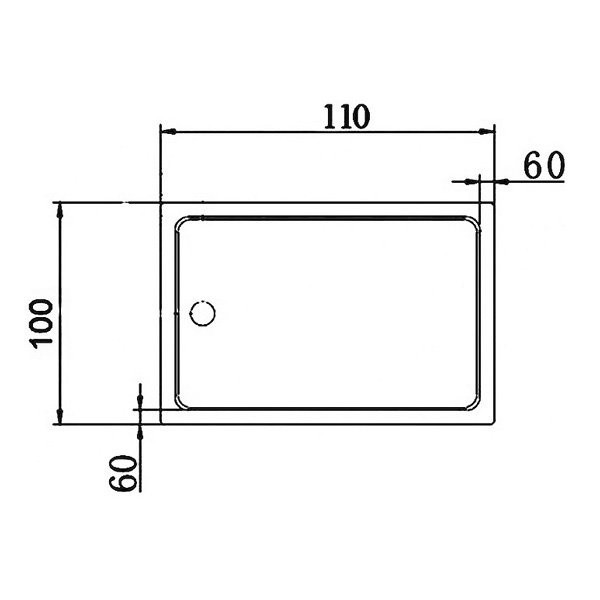 Душевой поддон Cezares 110х100 (TRAY-A-AH-110/100-15-W)
