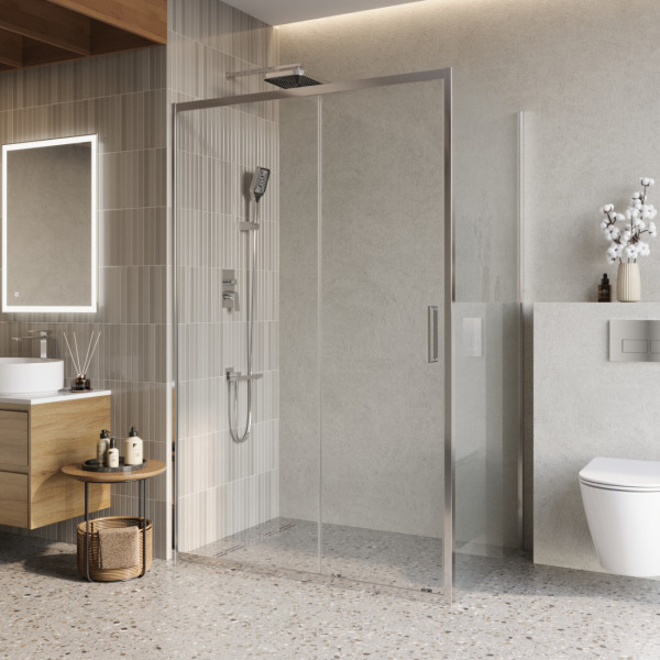 Душевой уголок BelBagno Luce 130x90x195 стекло прозрачное, профиль хром (LUCE-AH-1-130/90-C-Cr) Душевой уголок BelBagno Luce 130x90x195 стекло прозрачное, профиль хром (LUCE-AH-1-130/90-C-Cr)