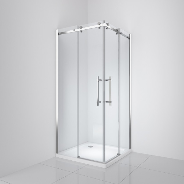 Душевой уголок BelBagno Marino 100x100x195 стекло прозрачное, профиль хром (MARINO-A-2-10-C-CR)