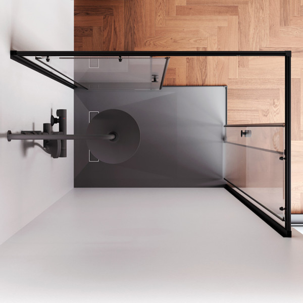Душевой уголок AM.PM X-joy 120x80 стекло прозрачное, профиль черный матовый (W94G-403-120280-BT1K)