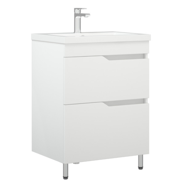 Тумба напольная Melodia Лотос 60 (Como/Moduo 60) 2 ящика белая (MFR80029WT) Тумба напольная Melodia Лотос 60 (Como/Moduo 60) 2 ящика белая (MFR80029WT)