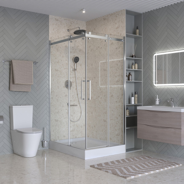Душевой уголок BelBagno Marino 120x90x195 стекло прозрачное, профиль хром глянцевый (MARINO-2-AH-2-120/90-C-CR) Душевой уголок BelBagno Marino 120x90x195 стекло прозрачное, профиль хром глянцевый (MARINO-2-AH-2-120/90-C-CR)