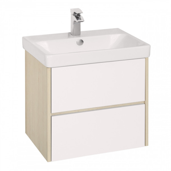 Тумба подвесная Aquaton Сканди 682x427x591 белый, дуб верона (1.A251.8.01S.DB2.0)