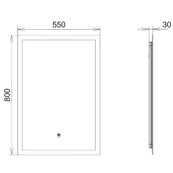 Зеркало с подсветкой Comforty Эдельвейс 550x30x800 (00-00014239) Зеркало с подсветкой Comforty Эдельвейс 550x30x800 (00-00014239)