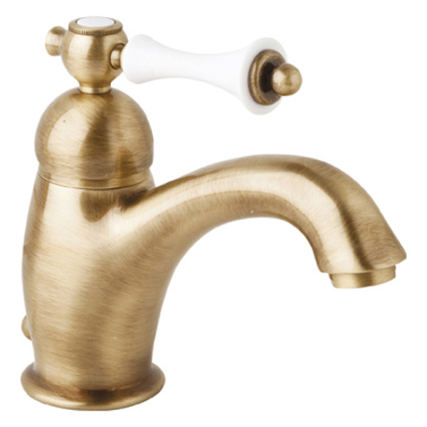 Смеситель для раковины Cezares Margot бронзовый, ручка рычаг - белая (MARGOT-LSM1-02-Bi) Смеситель для раковины Cezares Margot бронзовый, ручка рычаг - белая (MARGOT-LSM1-02-Bi)