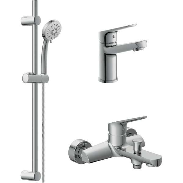 Комплект смесителей Cersanit Flavis 3 в 1 хром (64508) Комплект смесителей Cersanit Flavis 3 в 1 хром (64508)