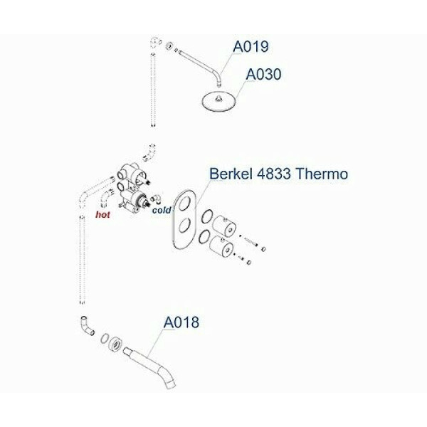 Душевая система WasserKRAFT хром (A15030 Thermo) Душевая система WasserKRAFT хром (A15030 Thermo)