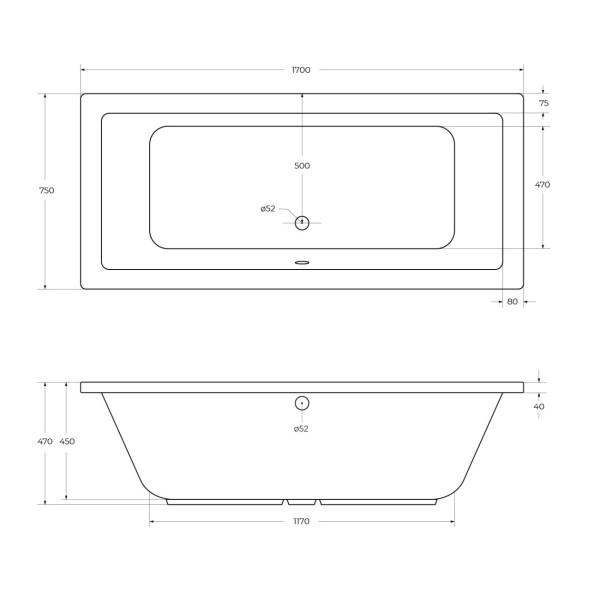 Ванна акриловая Cezares Plane 170x75x63 белый (PLANE-170-75-45-W37) Ванна акриловая Cezares Plane 170x75x63 белый (PLANE-170-75-45-W37)