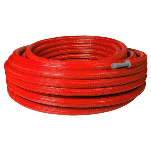 Труба п/э Stout PE-Xa/EVOH 16x2,2 мм (серая, в теплоизоляции (красная), бухта 100 м) (SPI-0003-001622)