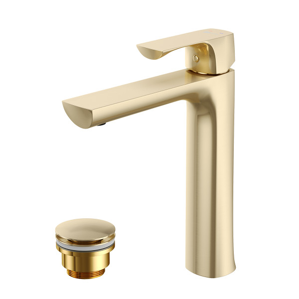 Смеситель для раковины Lemark Ursus золото светлое (LM7209BG) Смеситель для раковины Lemark Ursus золото светлое (LM7209BG)