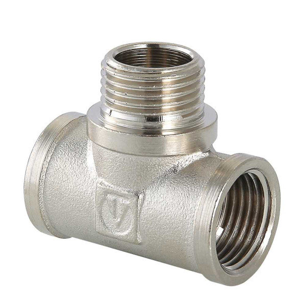 Тройник 3/4" ВНВ Valtec (никель) (VTr.132.N.0005) Тройник 3/4" ВНВ Valtec (никель) (VTr.132.N.0005)