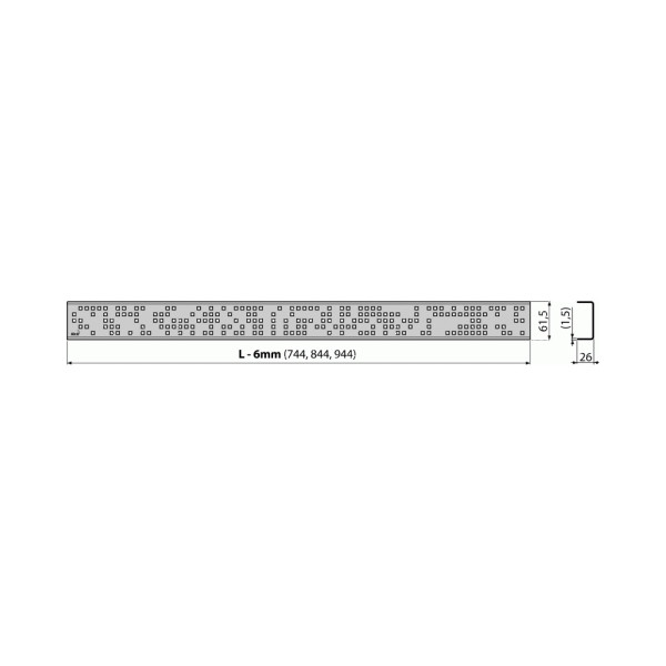 Решетка для душевого лотка AlcaPlast / AlcaDrain 850 мм сталь нержавеющая глянцевая CODE (CODE-850L) Решетка для душевого лотка AlcaPlast / AlcaDrain 850 мм сталь нержавеющая глянцевая CODE (CODE-850L)