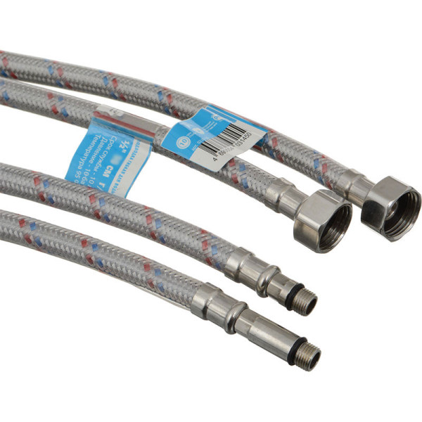 Подводка гибкая для смесителя 800 мм. ТР (пара) (нержавеющая сталь/EPDM/ПВХ) ТР-Сантехника (02.015-80) Подводка гибкая для смесителя 800 мм. ТР (пара) (нержавеющая сталь/EPDM/ПВХ) ТР-Сантехника (02.015-80)