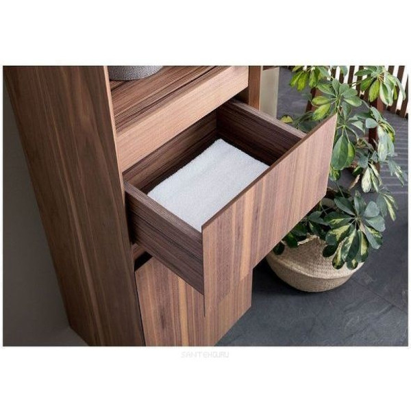 Пенал универсальный Aquanet Нью-Йорк 35x30,8x162,5 темное дерево, R (00203956)