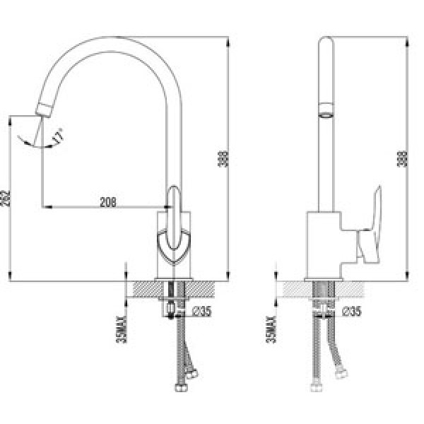 Смеситель для кухни Lemark Mars (LM3505C)